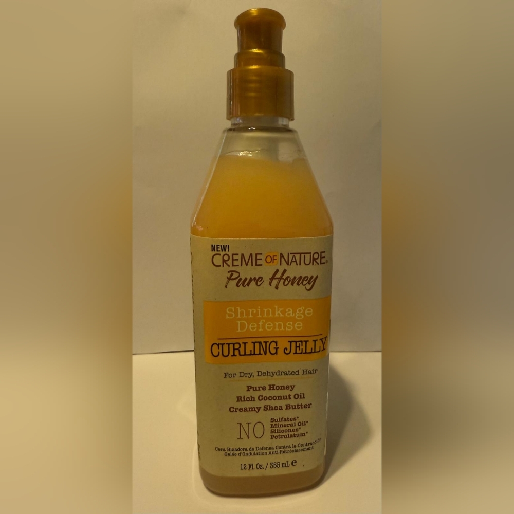 THREE Creme of Nature Pure Honey Shrinkage Defense Curling Jelly 12 oz each. - Picture 5 of 6